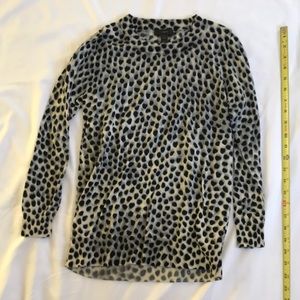 Animal print Merino Wool sweater by j crew